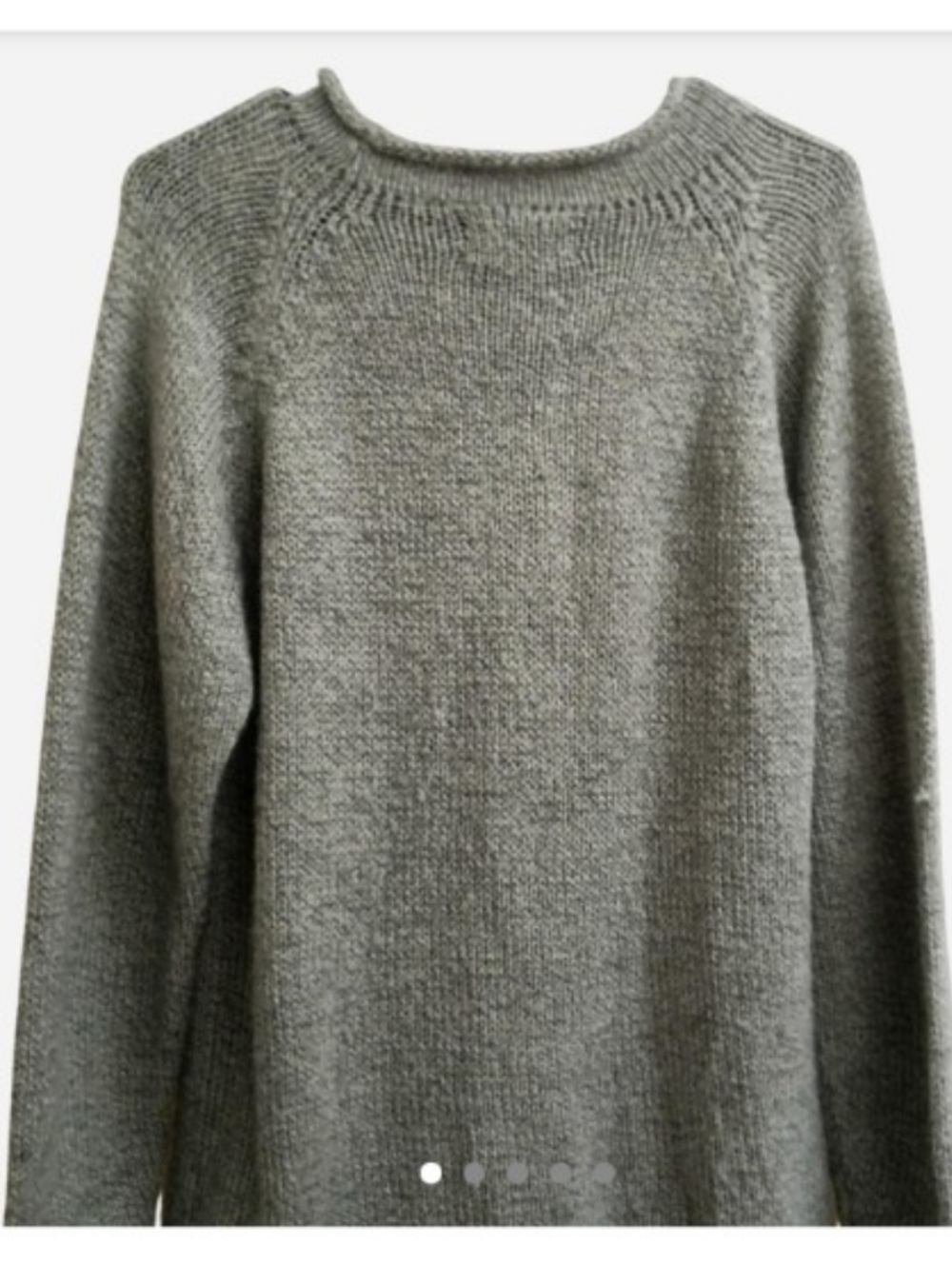 American South Side Alpaca Soft  grey wool sweater